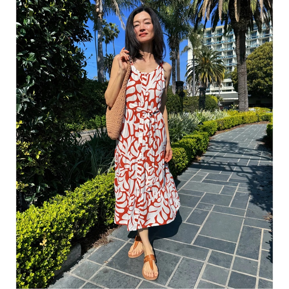 Women's Sonoma Goods For Life® Tiered Button Front Scoopneck Midi Tank Dress